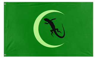 A mockup of the custom flag 'Vex of the Moon flag' on a white background