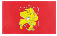 A mockup of the custom flag 'Zheleznogorsk, Krasnoyarsk Krai flag' on a white background