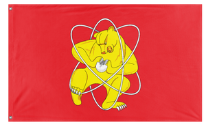 A mockup of the custom flag 'Zheleznogorsk, Krasnoyarsk Krai flag' on a white background