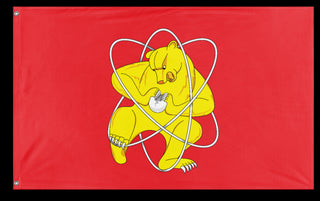 A mockup of the custom flag 'Zheleznogorsk, Krasnoyarsk Krai flag' on a white background