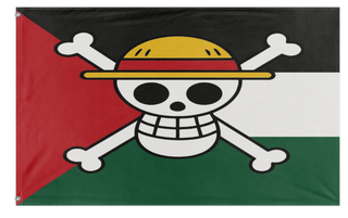A mockup of the custom flag 'Nader flag' on a white background
