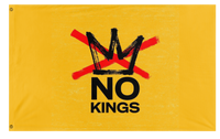 A mockup of the custom flag 'No Kings Flag' on a white background
