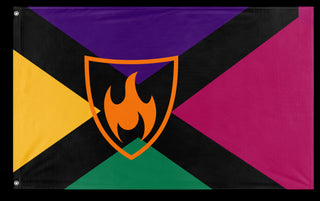 A mockup of the custom flag 'Tennessee knoxist republic flag' on a white background