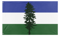 A mockup of the custom flag 'Doug flag' on a white background