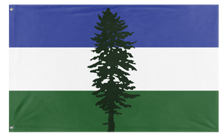 A mockup of the custom flag 'Doug flag' on a white background