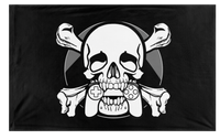 A mockup of the custom flag 'Mutineers flag' on a white background