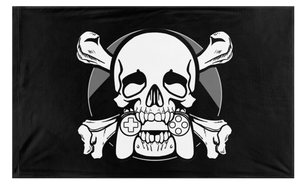 A mockup of the custom flag 'Mutineers flag' on a white background