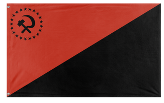 A mockup of the custom flag 'Mashwanism flag' on a white background