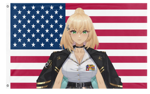 A mockup of the custom flag 'JosieFlags' on a white background