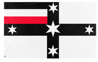 A mockup of the custom flag 'German Colonial flag of Australia' on a white background