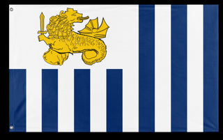 A mockup of the custom flag 'Customs Burea flag' on a white background