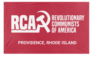 A mockup of the custom flag 'PVDRCA flag' on a white background