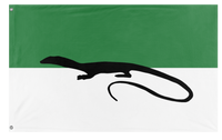 A mockup of the custom flag 'rexuranian flag' on a white background