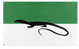 A mockup of the custom flag 'rexuranian flag' on a white background