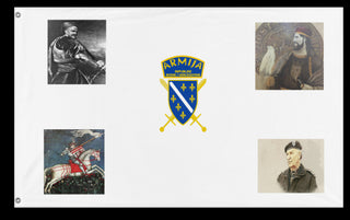 A mockup of the custom flag 'Bosnia  flag' on a white background