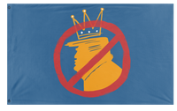 A mockup of the custom flag 'Anti-Trump flag' on a white background