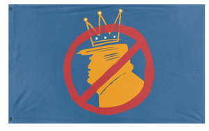 A mockup of the custom flag 'Anti-Trump flag' on a white background