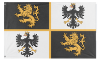 A mockup of the custom flag 'rexuranian standard flag' on a white background