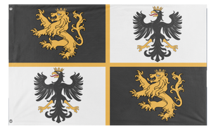 A mockup of the custom flag 'rexuranian standard flag' on a white background