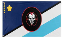 A mockup of the custom flag 'Federation of Soldiers' on a white background
