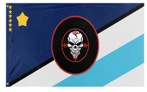 A mockup of the custom flag 'Federation of Soldiers' on a white background