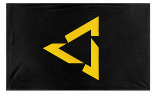 A mockup of the custom flag 'PSQ flag' on a white background