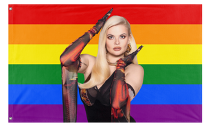 A mockup of the custom flag 'erikavikamn flag' on a white background