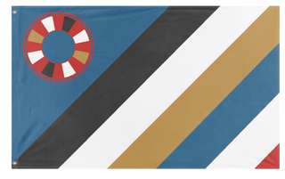 A mockup of the custom flag 'Paleo-Siberian Federation flag' on a white background