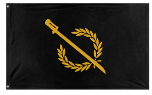 A mockup of the custom flag 'New East Flag' on a white background