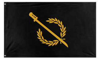A mockup of the custom flag 'New East Flag' on a white background