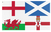 A mockup of the custom flag 'Commonwealth of Britain flag' on a white background