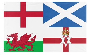 A mockup of the custom flag 'Commonwealth of Britain flag' on a white background