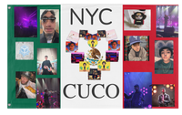 A mockup of the custom flag 'cuco flag' on a white background