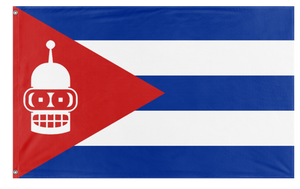 A mockup of the custom flag 'BendCuba flag' on a white background