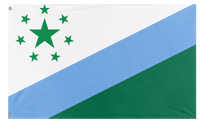 A mockup of the custom flag 'Chagrin Falls, Ohio flag' on a white background