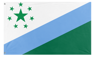 A mockup of the custom flag 'Chagrin Falls, Ohio flag' on a white background