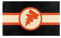 A mockup of the custom flag 'Tetoslavia flag' on a white background