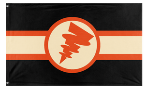 A mockup of the custom flag 'Tetoslavia flag' on a white background