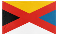 A mockup of the custom flag 'Empire of China flag' on a white background