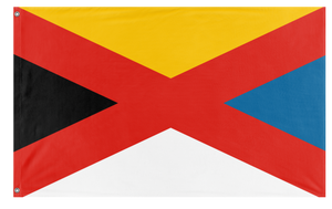 A mockup of the custom flag 'Empire of China flag' on a white background