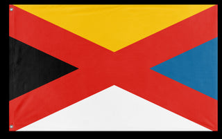 A mockup of the custom flag 'Empire of China flag' on a white background