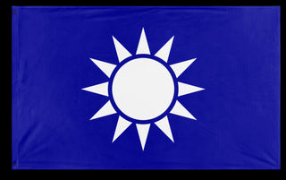A mockup of the custom flag 'Kuomintang Party flag' on a white background