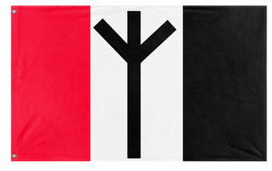 A mockup of the custom flag 'Federal Republic of Jasonia  flag' on a white background