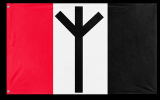 A mockup of the custom flag 'Federal Republic of Jasonia  flag' on a white background