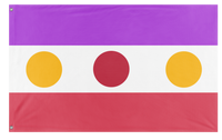 A mockup of the custom flag 'Bospalor flag' on a white background