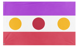 A mockup of the custom flag 'Bospalor flag' on a white background