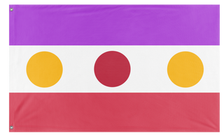 A mockup of the custom flag 'Bospalor flag' on a white background
