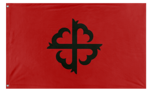 A mockup of the custom flag 'Kingdom of simsir flag' on a white background