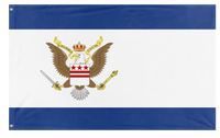 A mockup of the custom flag 'Monarchist American' on a white background
