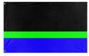 A mockup of the custom flag 'NRV flag' on a white background